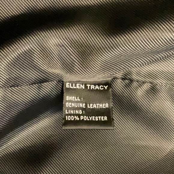 Company Ellen Tracy women Leather jacket, size M color black - Picture 8 of 9